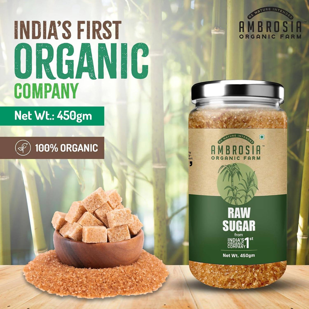 Ambrosia Organic Farm Raw Sugar - Distacart
