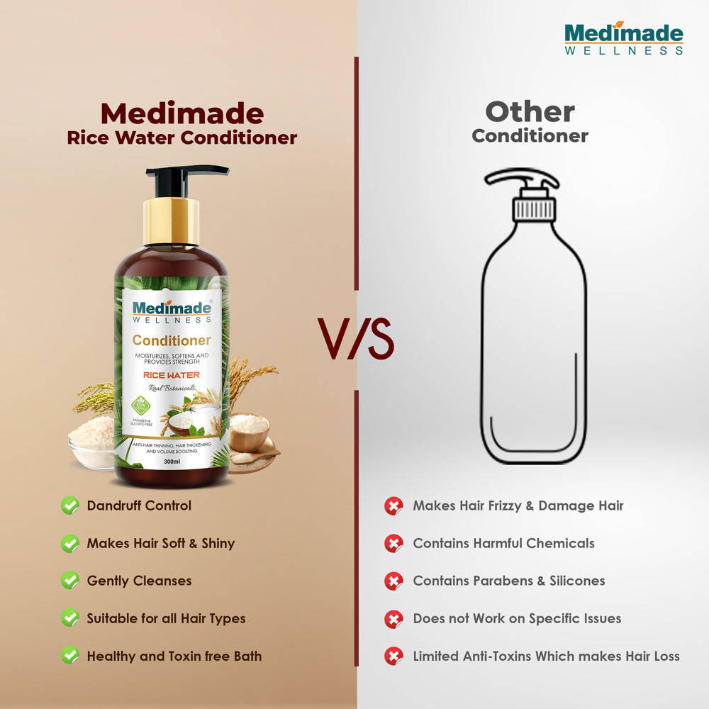 Medimade Wellness Rice Water Hair Conditioner - Distacart