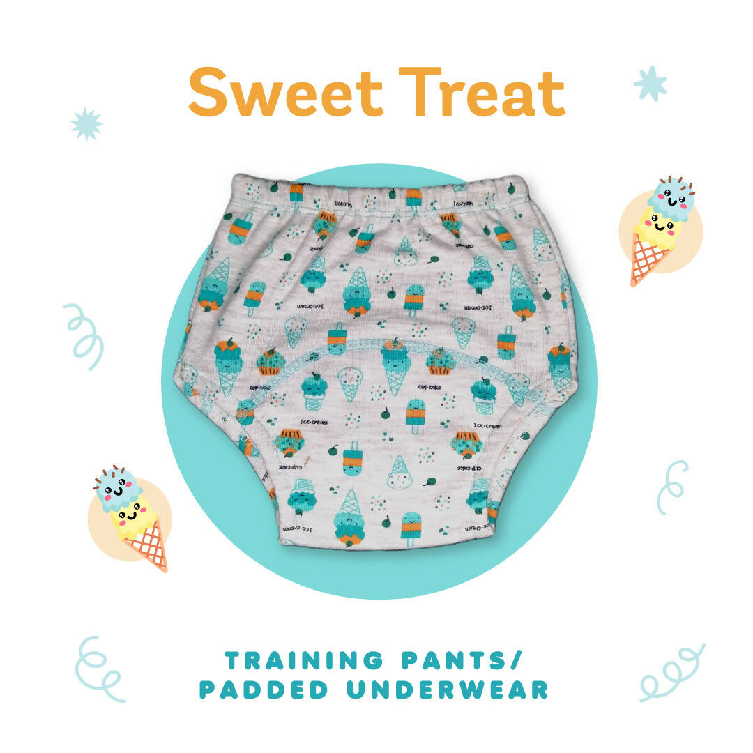 Kindermum Cotton Padded Pull Up Training Pants/Padded Underwear For Kids Sweet Treat & Transport-Set of 2 pcs - Distacart