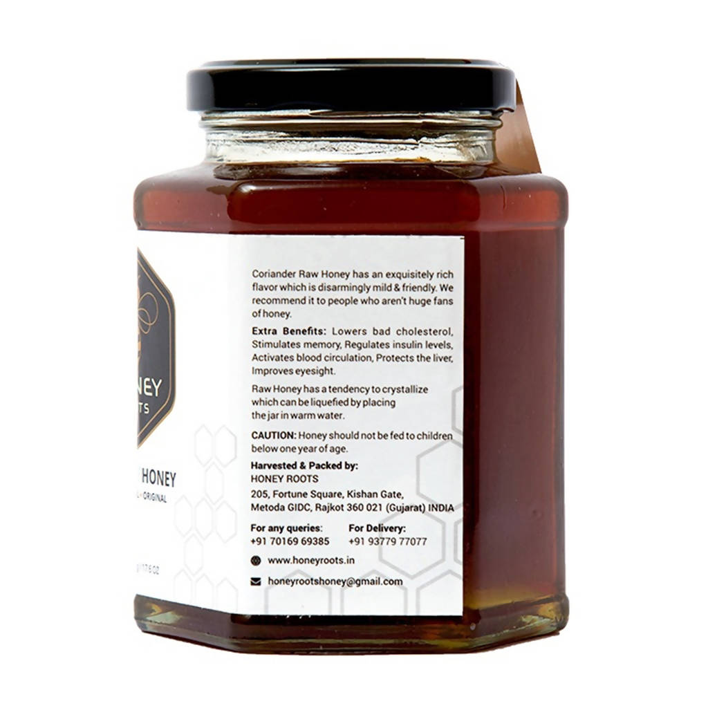 Honey Roots Coriander Flavor Raw Honey - Distacart
