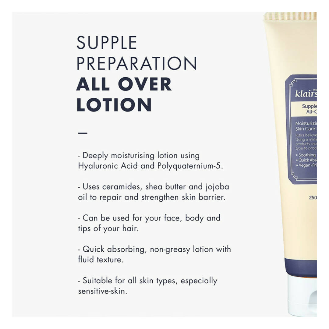 Dear Klairs Supple Preparation All Over Lotion - Distacart