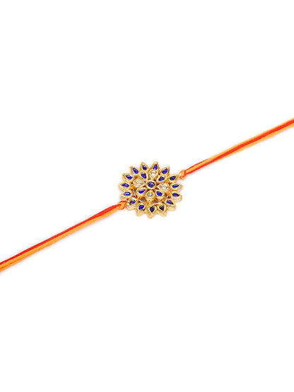 Designer kundan Rakhi - Ruby Raang - Distacart