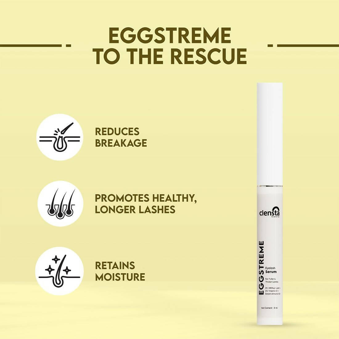 Clensta Eggstreme Eyelash Serum - Distacart