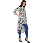 Thumbnail for Kanoor Women's multi rayon high low kurti