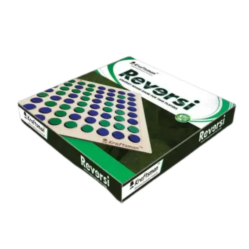 Kraftsman Wooden Reversi Board Game | 2 Players Board Game For All Age Groups - Distacart