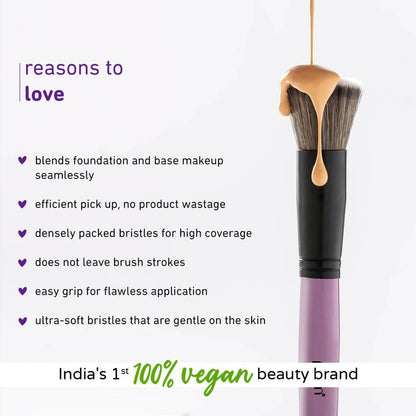Plum Soft Blend Foundation Brush Easy Pick-up 01 - Distacart