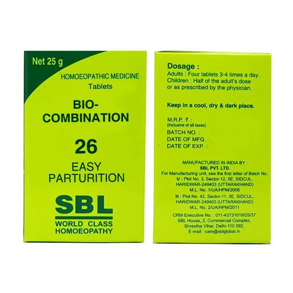 SBL Homeopathy Bio-Combination 26 Tablets 25gm