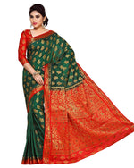 Thumbnail for Mimosa Women's Green Kanchipuram Art Silk Saree - Distacart