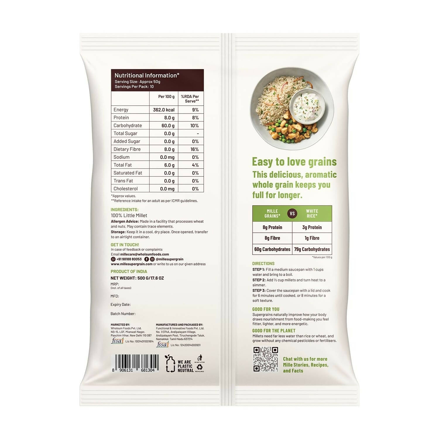 Mille Little Millet Whole Grain - Distacart