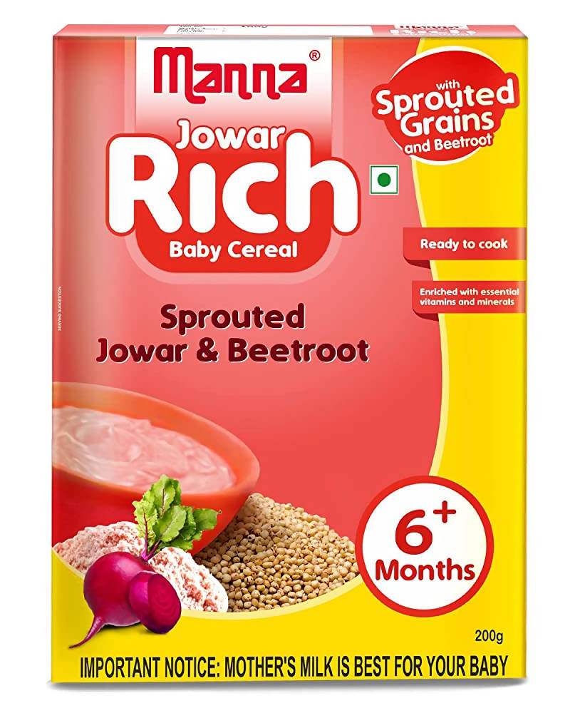 Manna Jowar Rich Baby Cereal For 6+ Months