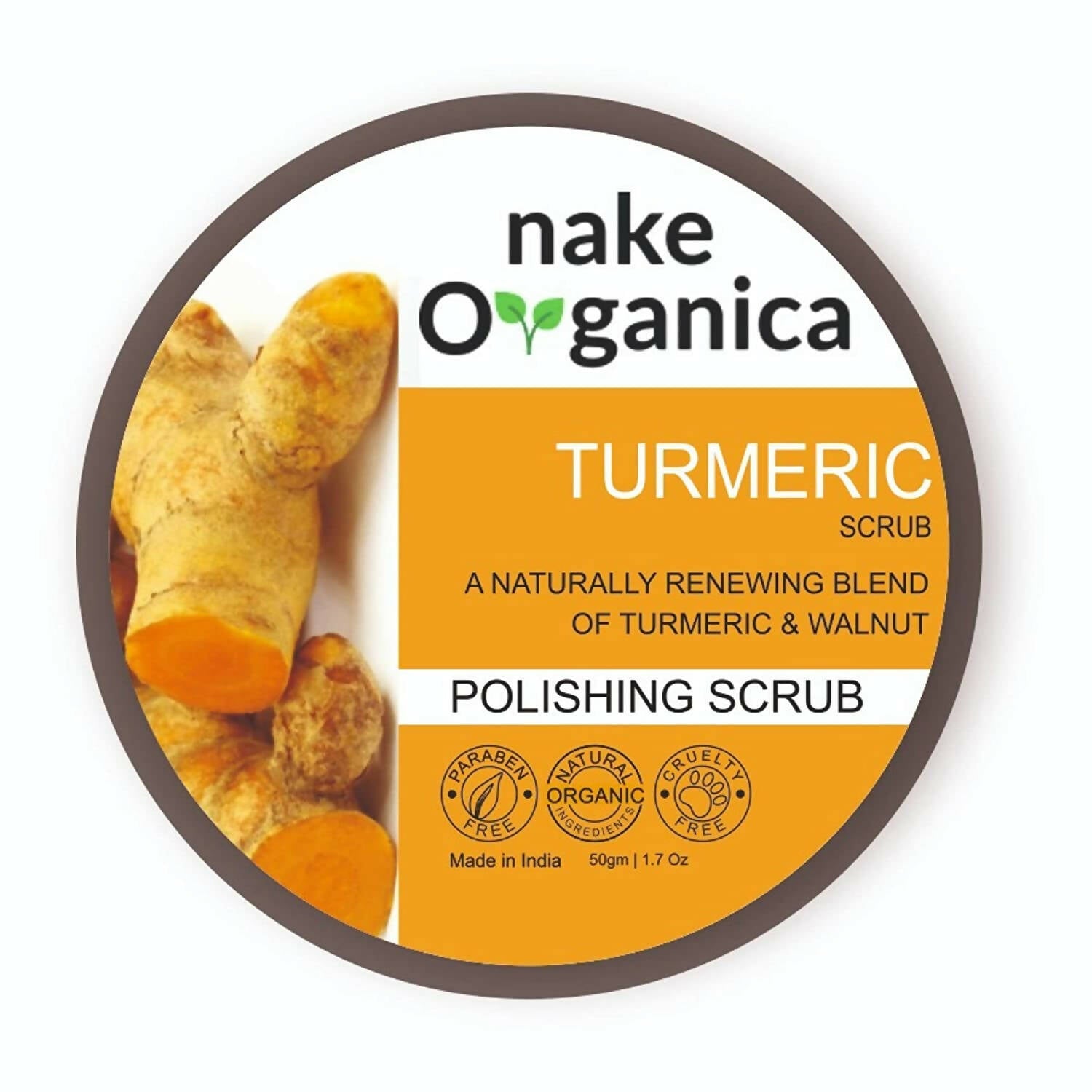 Nake Organica Turmeric Polishing Scrub - Distacart