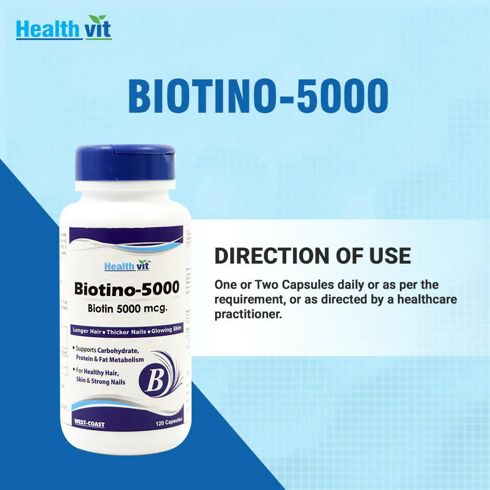 Healthvit Biotino-5000 Capsules - Distacart