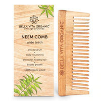 Thumbnail for Bella Vita Organic Wide Teeth Wooden Comb for Detangled Hair