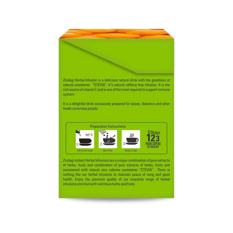 Zindagi Orange Herbal Infusion Sachets - Distacart