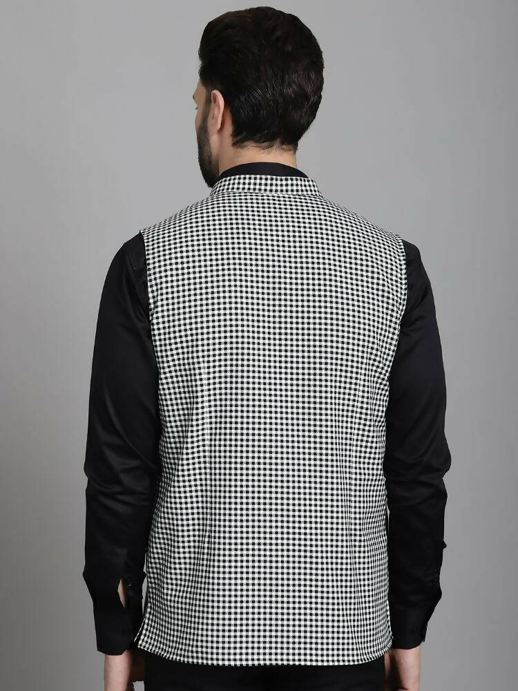 Even Apparels Nehru Jacket With Welt Pockets - Multi - Distacart