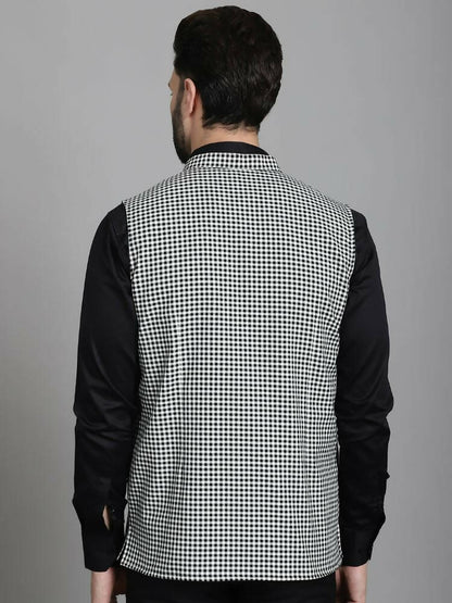 Even Apparels Nehru Jacket With Welt Pockets - Multi - Distacart