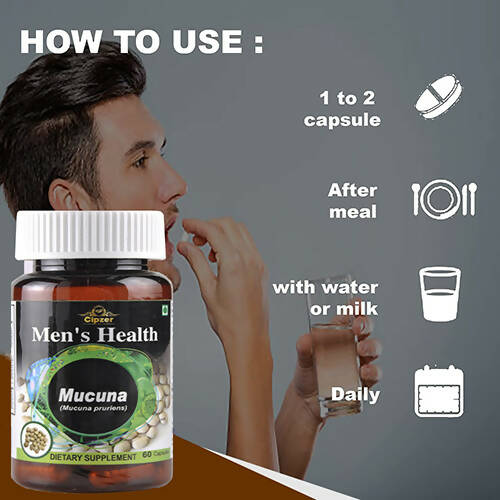 Cipzer Mucuna Capsules for Men - Distacart