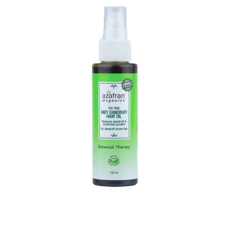 Azafran Organics Tea Tree Anti Dandruff Hair Oil - Distacart