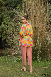 Thumbnail for Women's Casual Fashionable Multi Mull Cotton co-ord set - Anya - Distacart