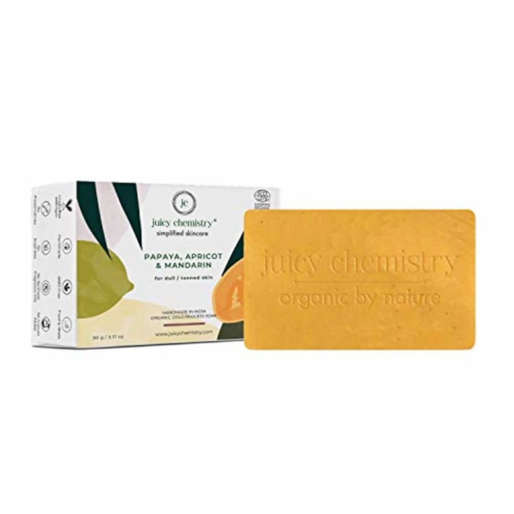 Juicy Chemistry Papaya, Apricot & Mandarin Soap For Dull & Tanned Skin - Distacart