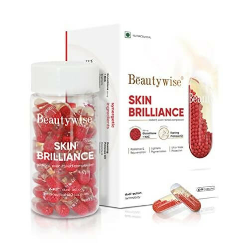 Beautywise Dual Action Skin Brilliance Veg Capsules - Distacart