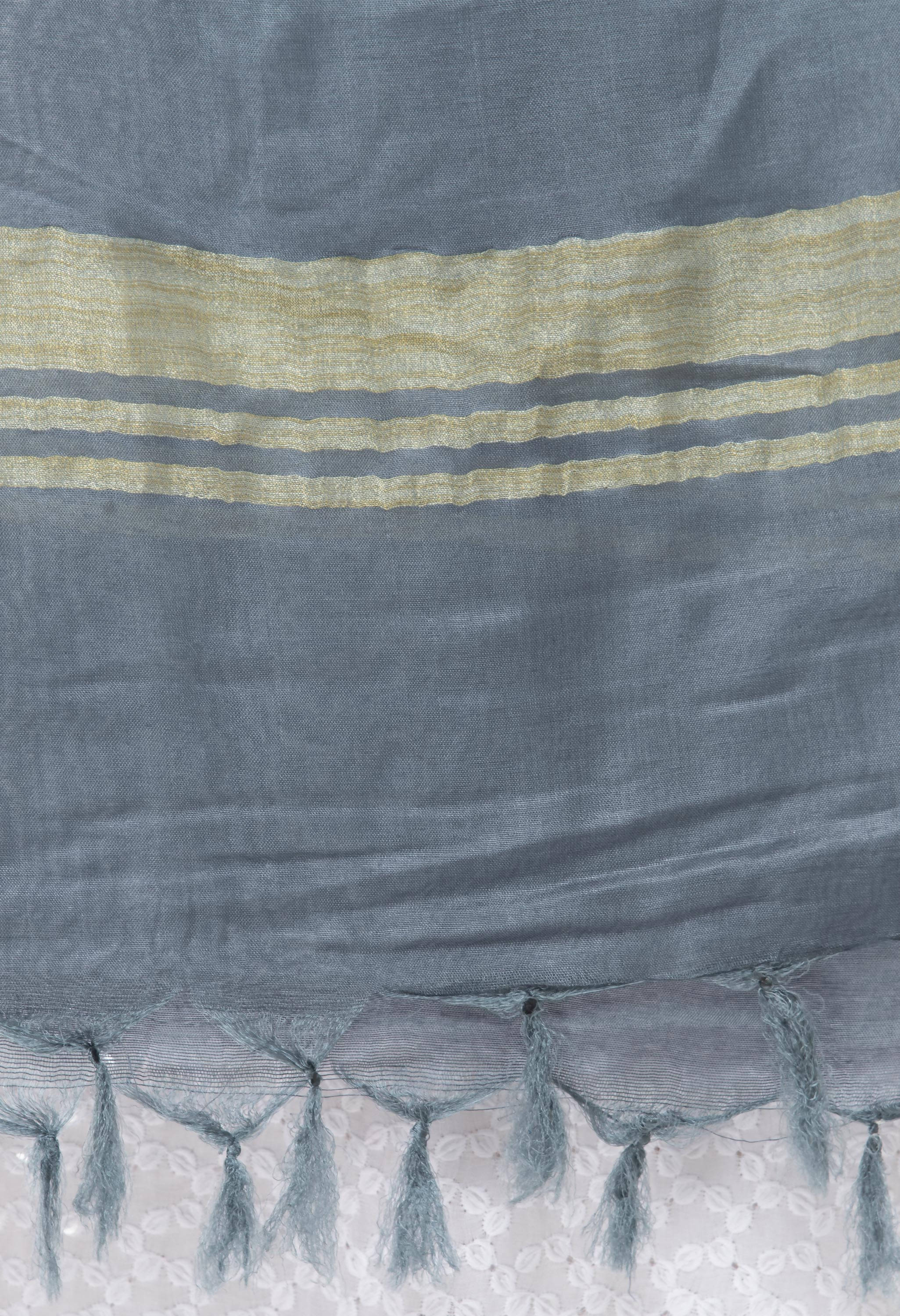 Mominos Fashion Moeza Slub Cotton Grey Dupatta
