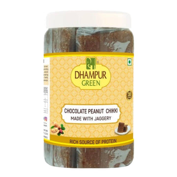 Dhampur Green Chocolate Peanut Chikki - Distacart