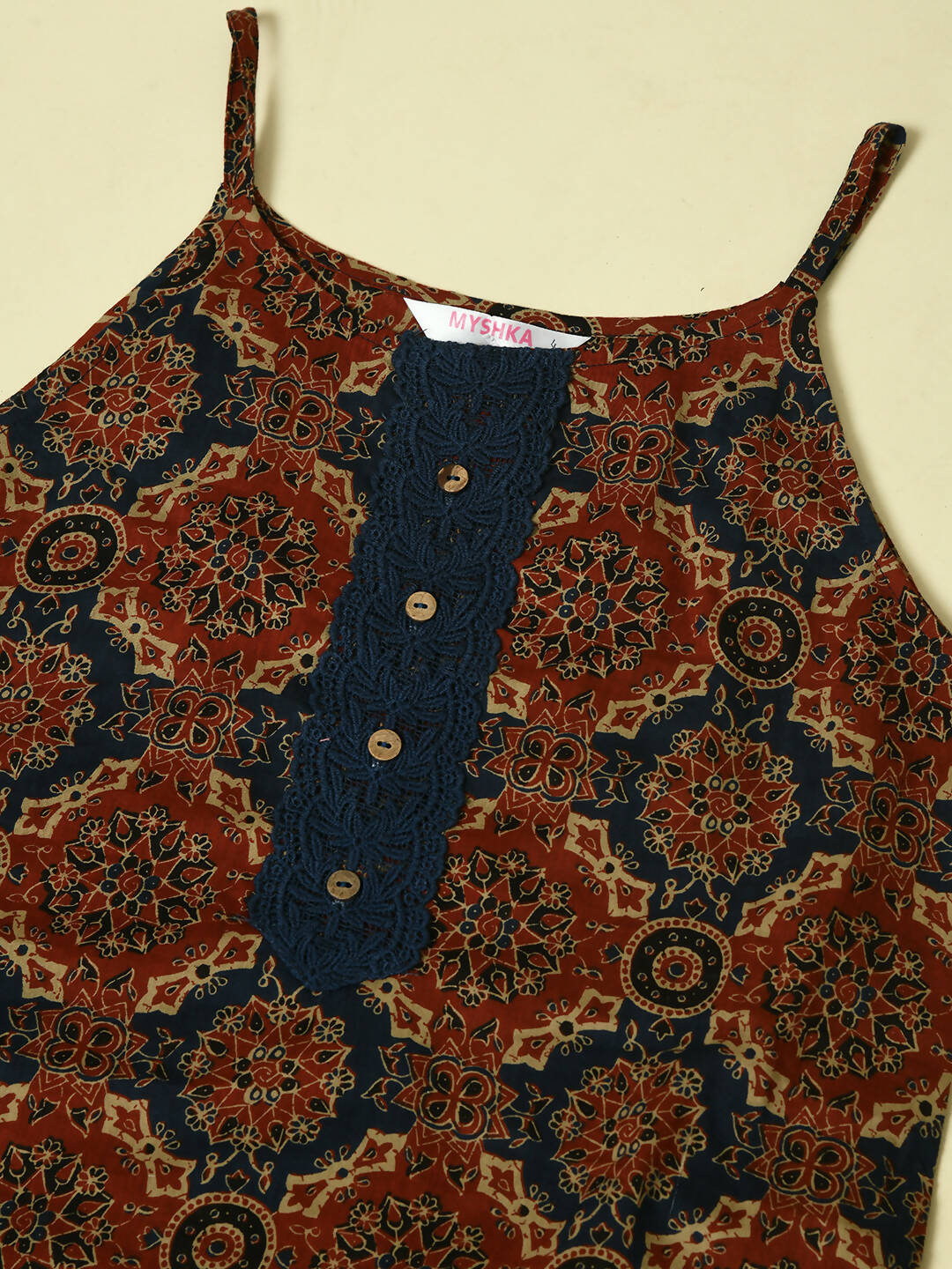 Myshka Women's Multi Straight Kurta & Trousers - Distacart