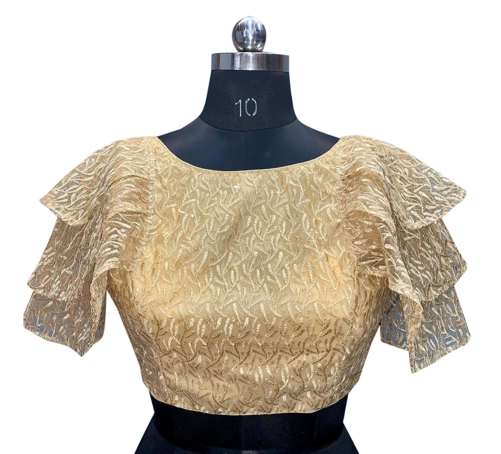 Vamika Cream Net Shifly Work Blouse - Distacart