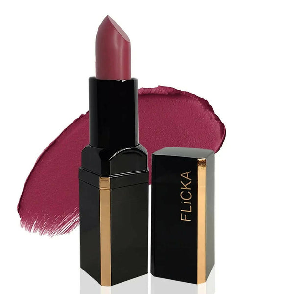 FLiCKA Lip Poetry Matte Lipstick Shade 04 Chubby Cheeks - Pink Mauve - Distacart