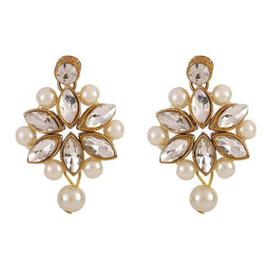 Mominos Fashion Trendy Gold-Plated with Stone & Pearls Earning  Online