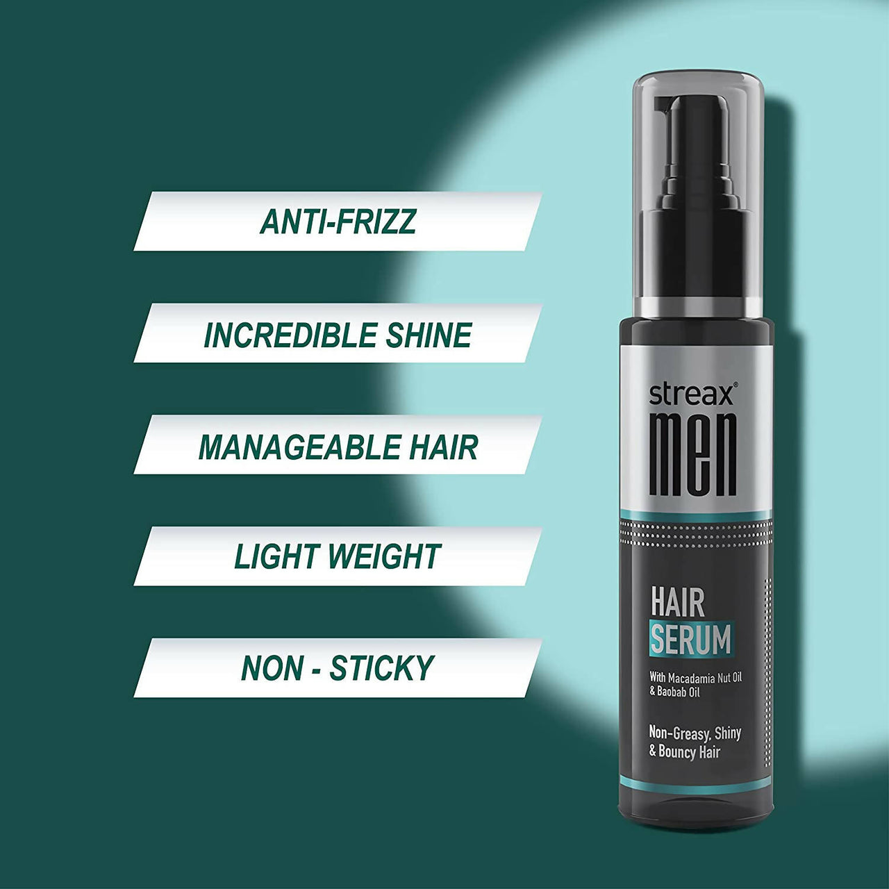 Streax Hair Serum With Macadamia Nut Oil & Baobab Oil For Men - Distacart