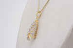 Thumbnail for Gold-Plated Alloy Bell Shaped American Diamond Necklace Set - The Pari - Distacart