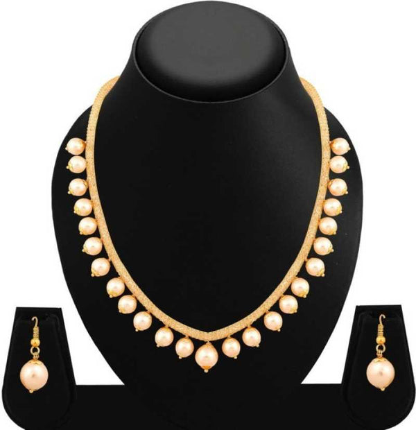 Gold-Plated Alloy Crystal Chain Necklace Set - The Pari - Distacart