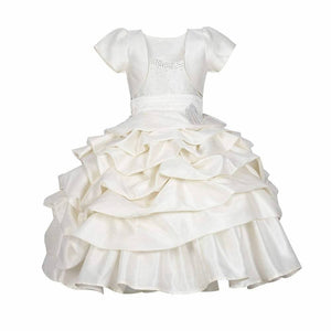 Asmaani Baby Girl's Off-white Colour Satin A-Line Maxi Full Length Dress (AS-DRESS_22116) - Distacart