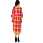 Thumbnail for Kanoor Women's multi rayon forck style kurti