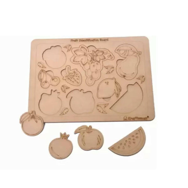Kraftsman Fruits Board Identification Puzzle Board | Color Kit Included - Distacart
