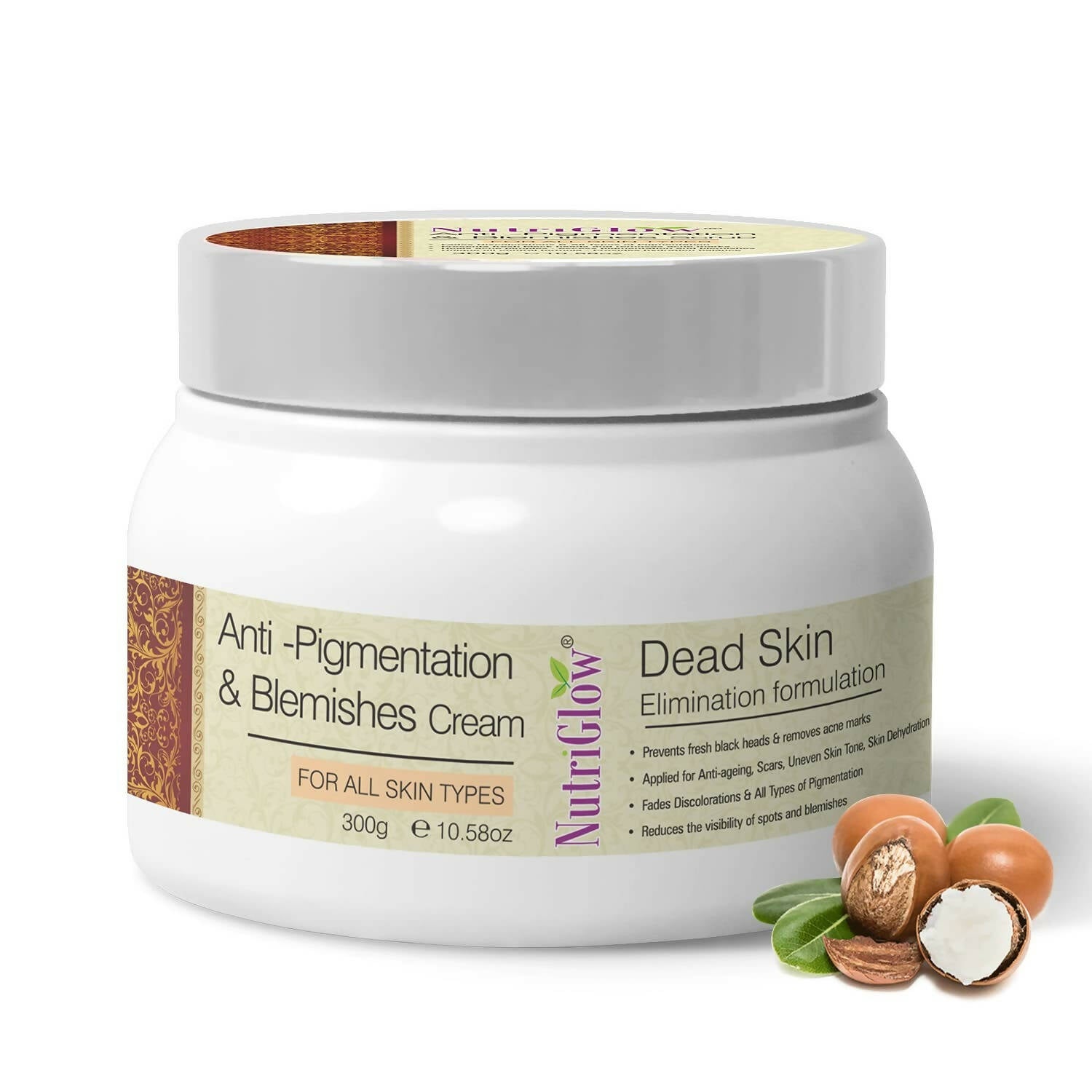 NutriGlow Anti Pigmentation & Blemishes Cream with Apricot Extracts & Oatmeal - Distacart