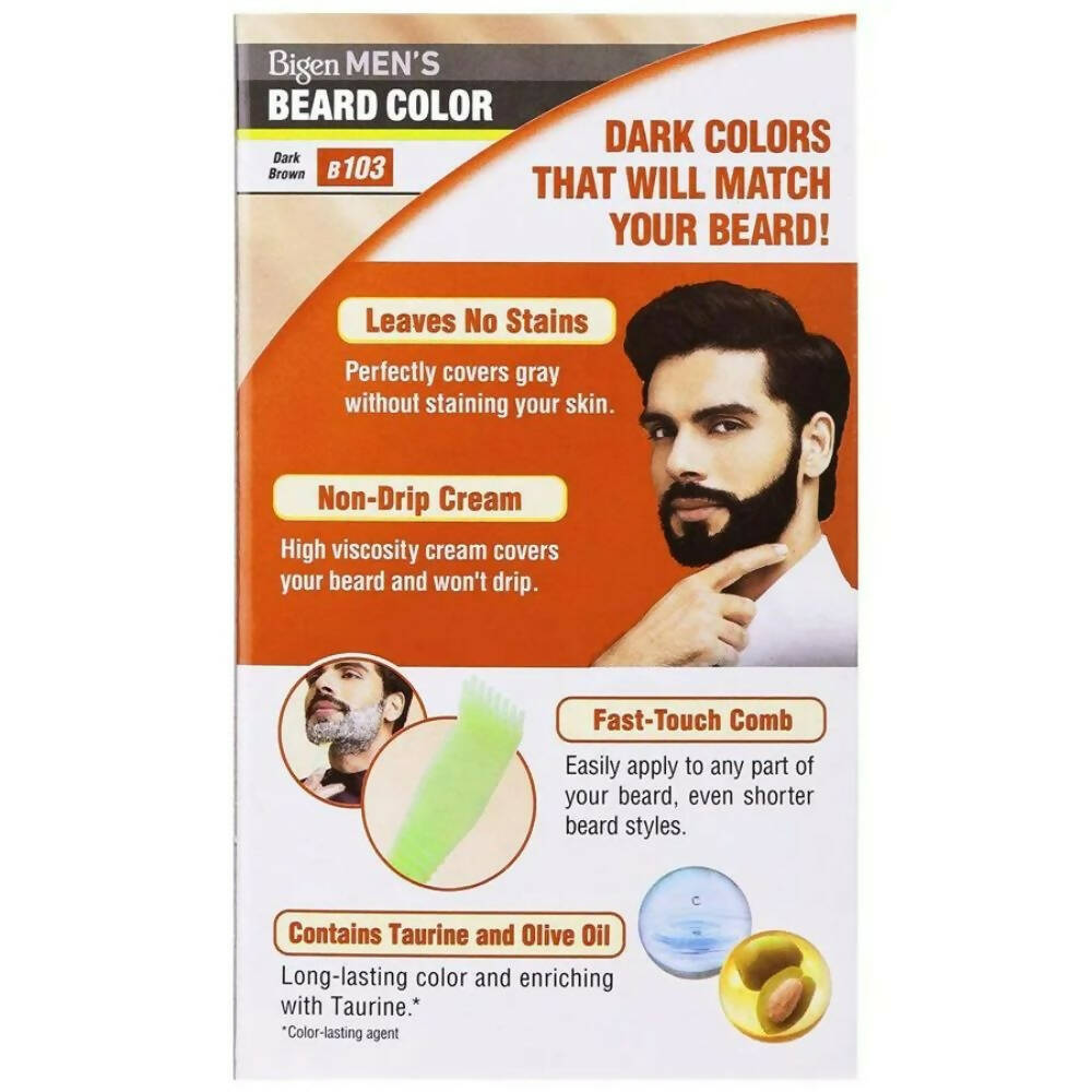 Bigen Men Beard Colour Dark Brown B 103 - Distacart