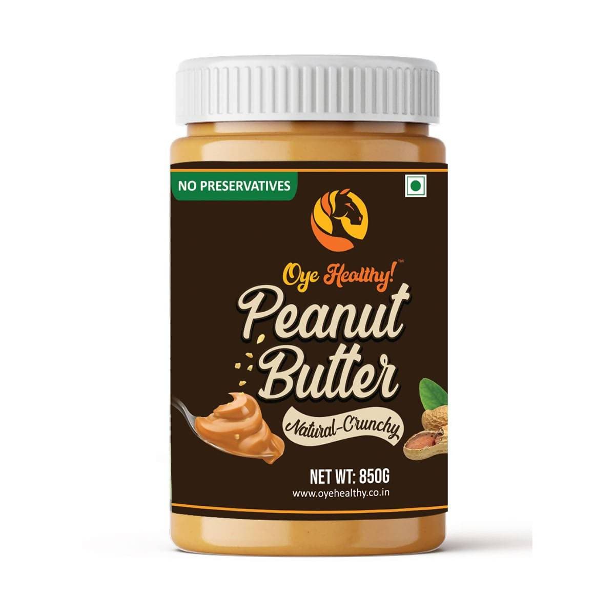 Oye Healthy Peanut Butter Natural Crunchy - Combo Pack of 2 (850gm+340gm)