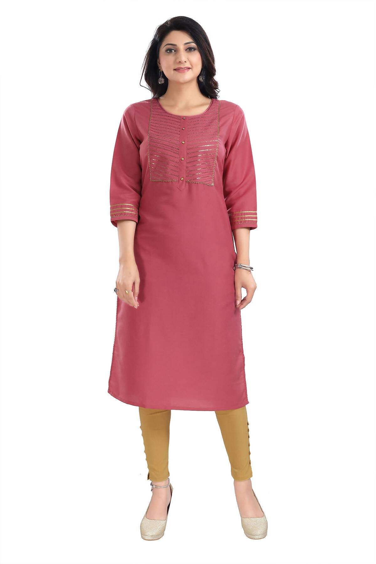 Snehal Creations Gorgeous Art Silk Designer Long Kurti Tunic With Sequines Embroidery - Distacart