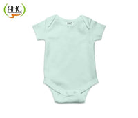 Thumbnail for AHC Soft Cotton Short-Sleeve Bodysuits Solid Onesies New Born Infant Dress - Grey/Blue/Green/Pink/Yellow - Distacart