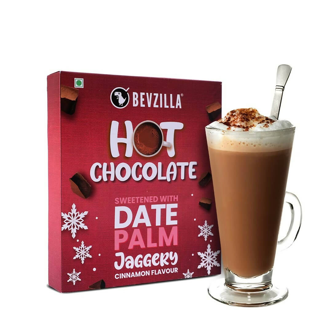 Bevzilla Hot Chocolate Powder (Cinnamon) Drink Powder With Organic Date Palm Jaggery - Distacart