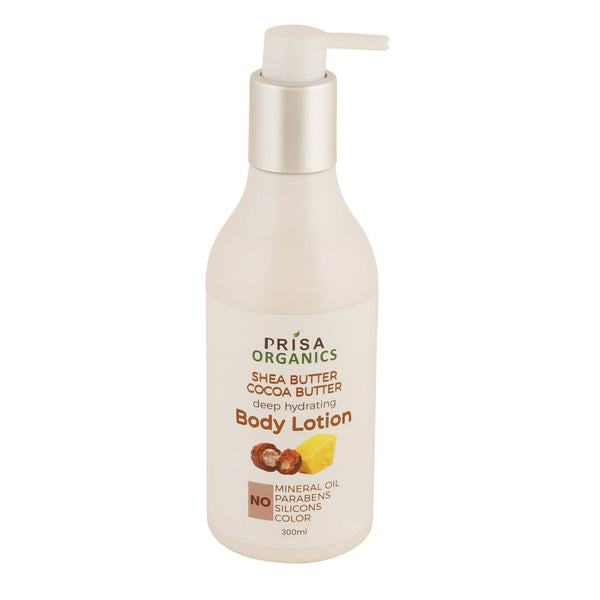 Prisa Organics Shea Butter Cocoa Butter Deep Hydrating Body Lotion - Distacart