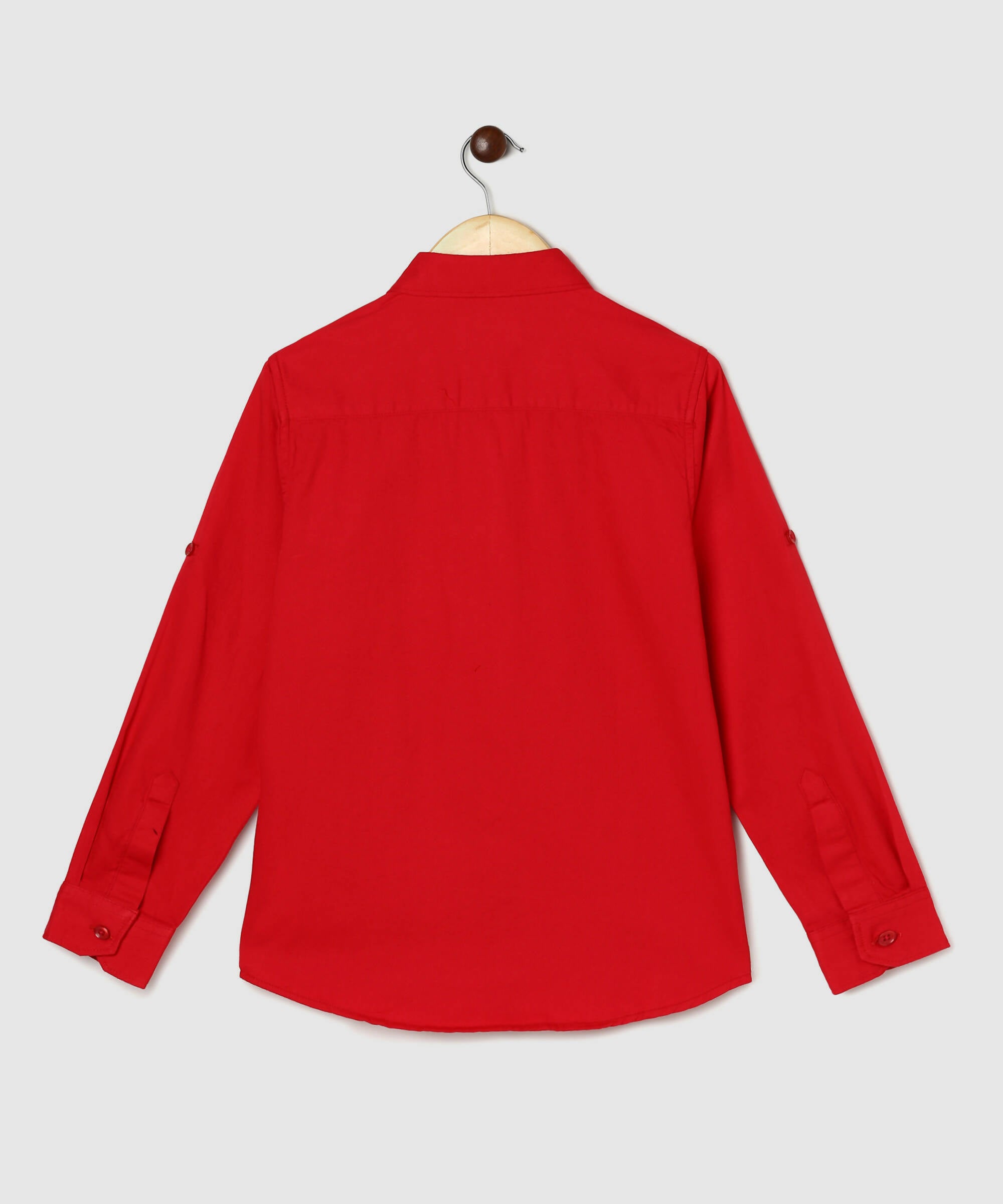 Manet Boys Full Sleeves Solid Shirt - Red - Distacart