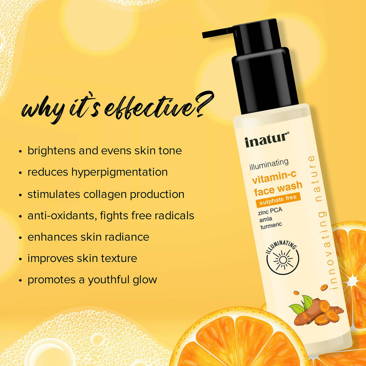 Inatur Vitamin C Face Wash - Distacart