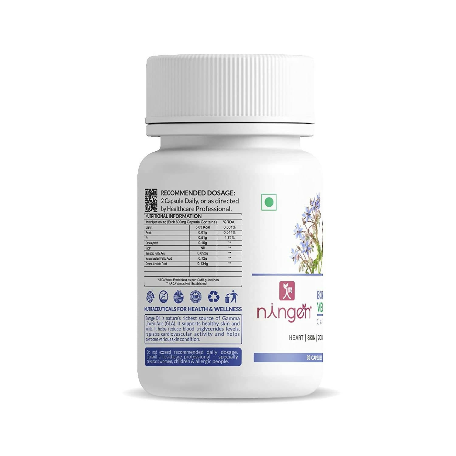 Ningen Borage Oil Capsules - Distacart