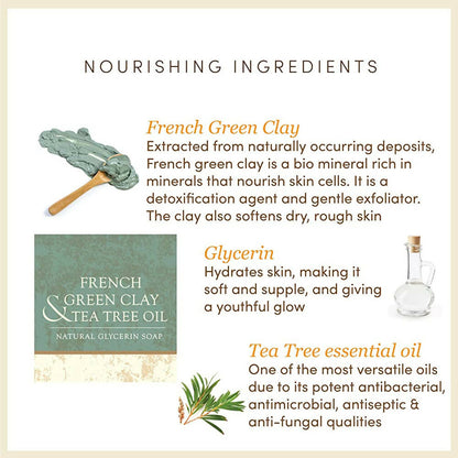The Earth Reserve French Green Clay & Tea Tree Oil Soap - Distacart