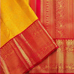 Thumbnail for DEIANA'S Beautiful Golden Jari with New Design Soft Lichi Silk Saree - Yellow - Distacart