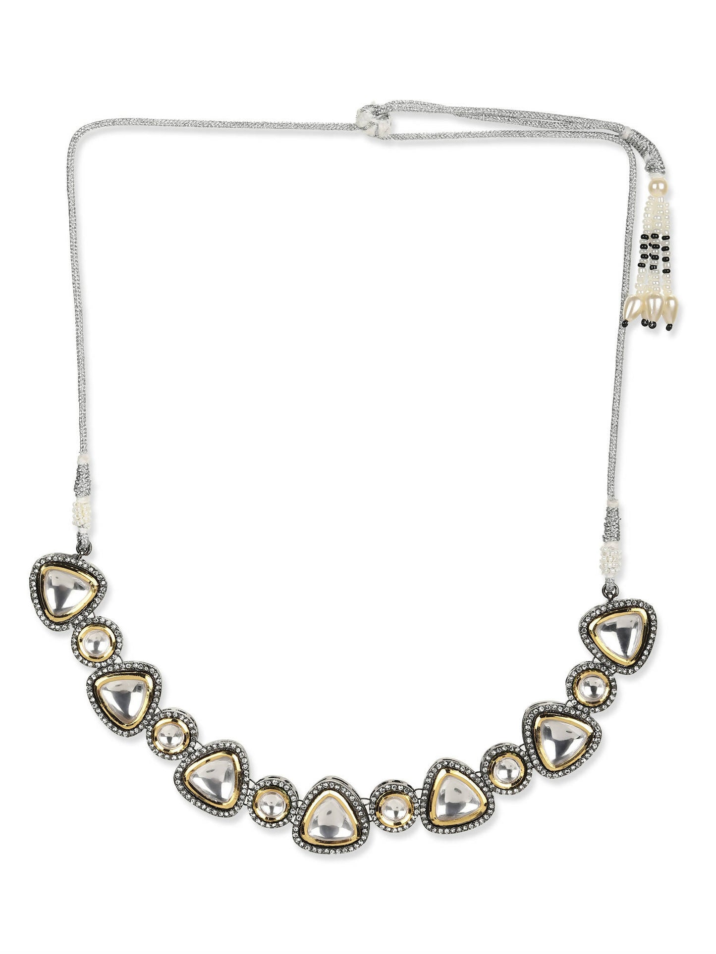 Women's Rhodium-Plated Necklace - Ruby Raang - Distacart